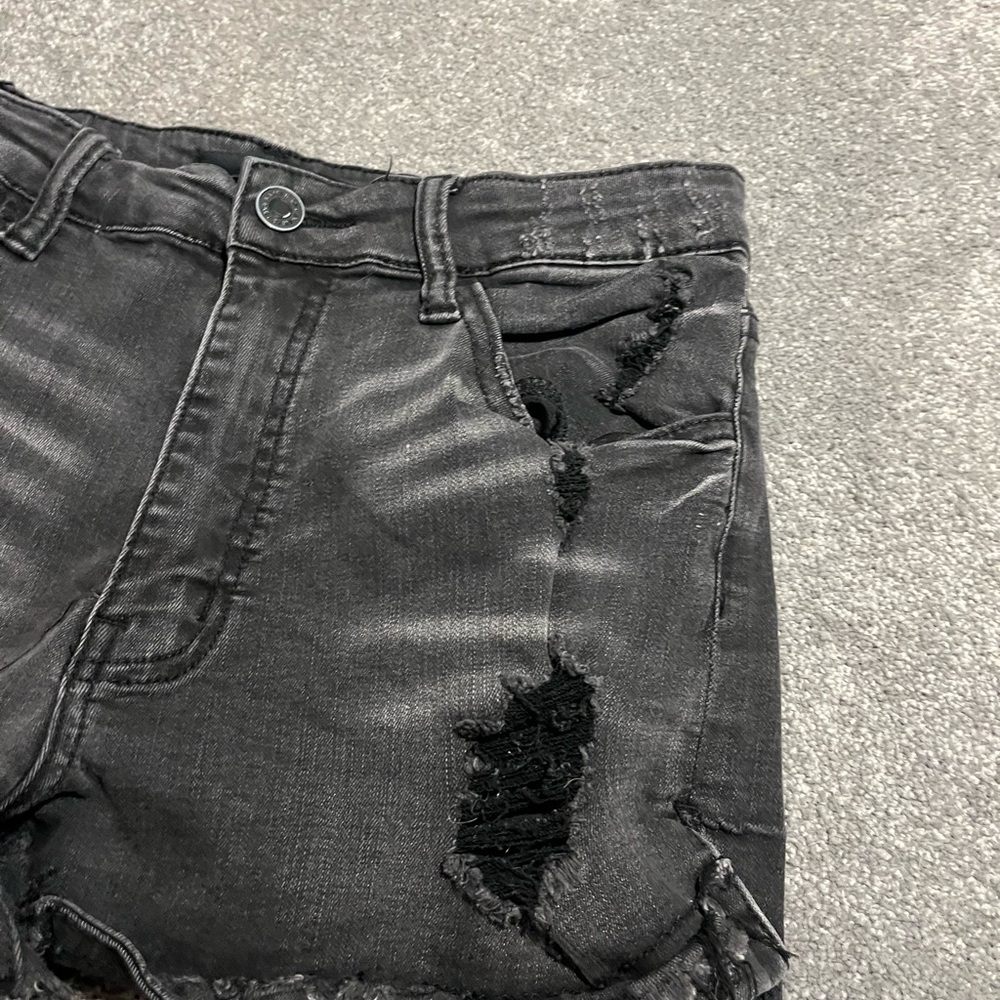 Kancan black distressed‎ short - Picture 3 of 9